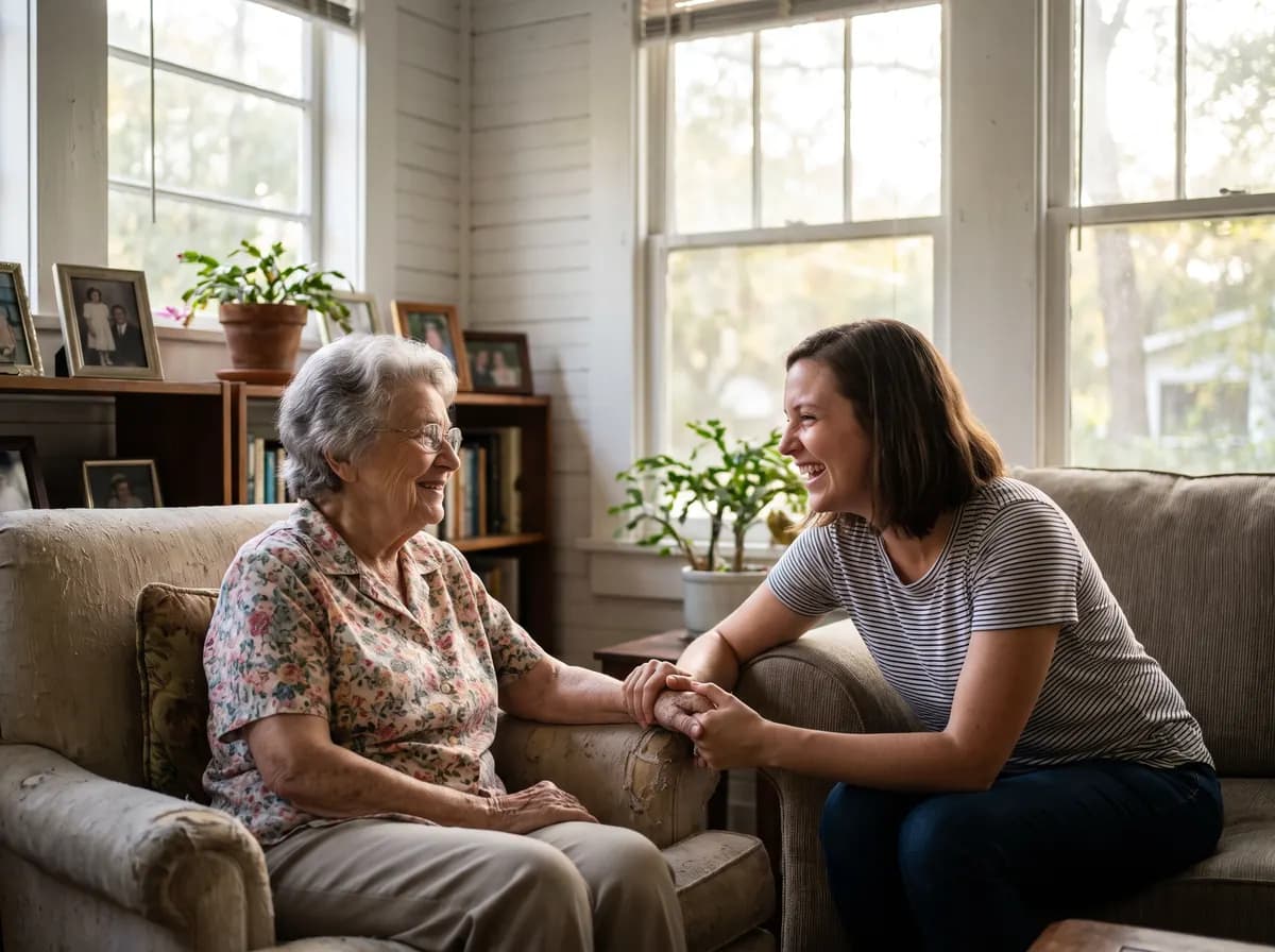 Focus Family Care nurse caring for a client at home in Fort Pierce, Florida