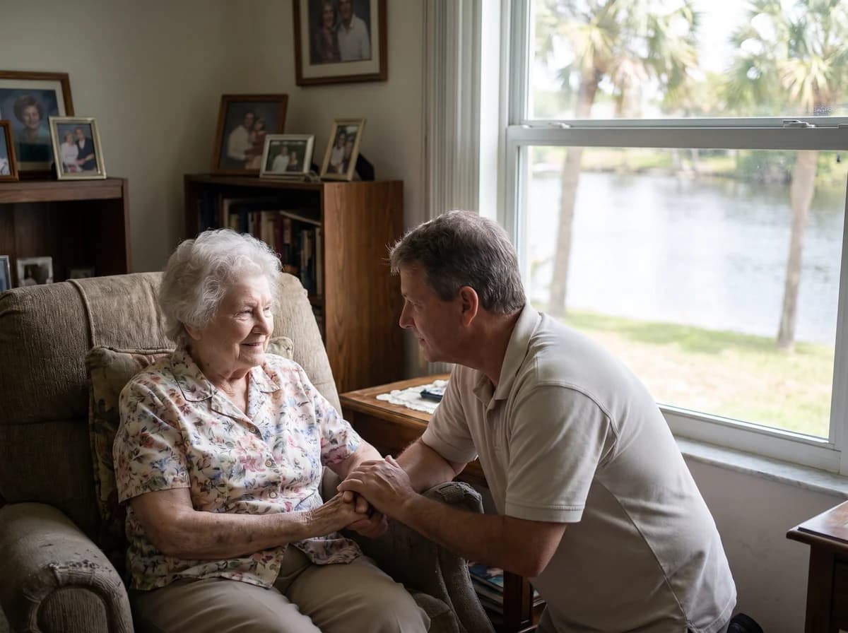 Focus Family Care nurse caring for a client at home in Palm City, Florida