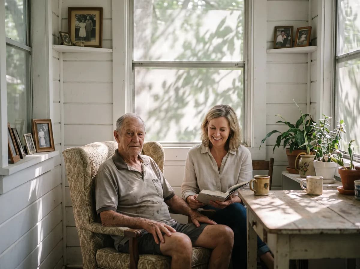 Focus Family Care nurse caring for a client at home in Stuart, Florida