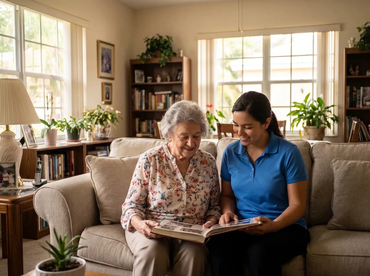 Focus Family Care nurse caring for a client at home in Sunrise, Florida