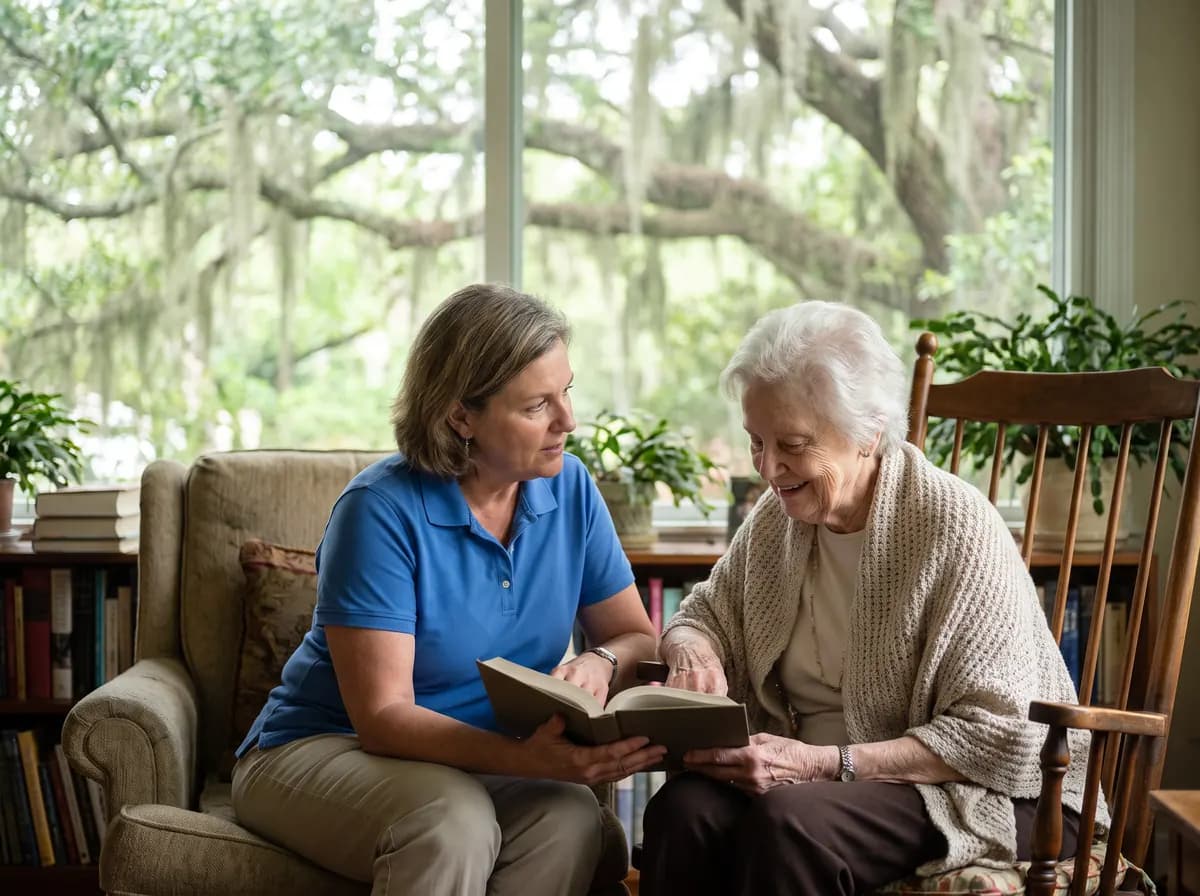 Focus Family Care nurse caring for a client at home in Vero Beach, Florida