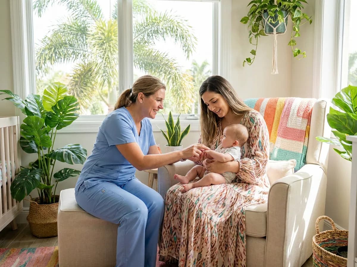 Focus Family Care nurse caring for a client at home in Deerfield Beach, Florida