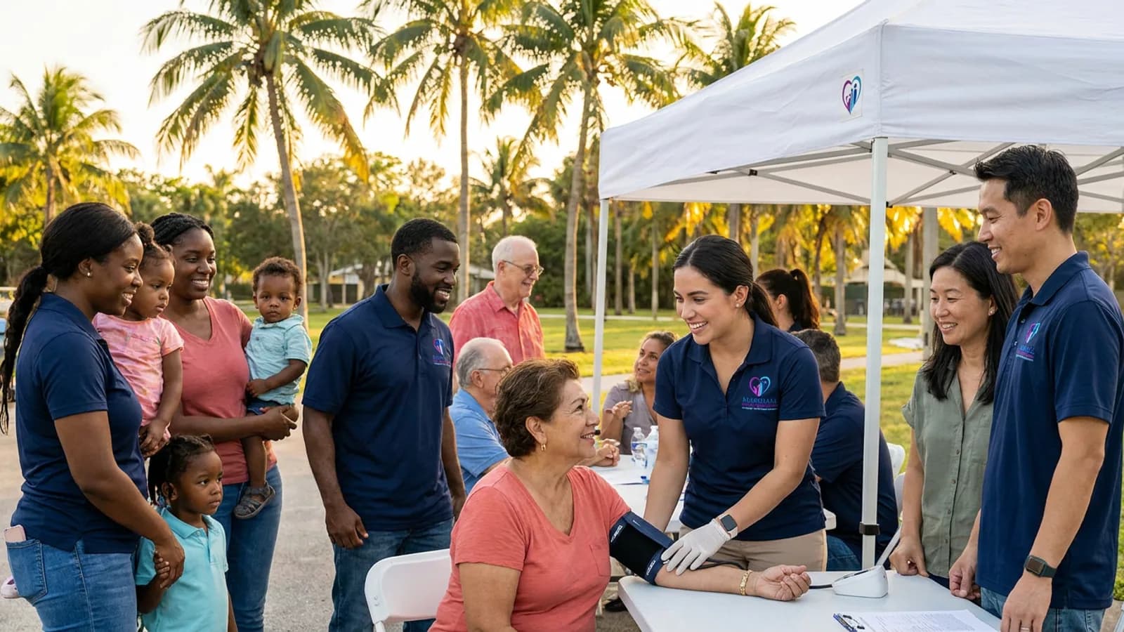 Marshall Heart Foundation volunteers at a South Florida community health outreach event