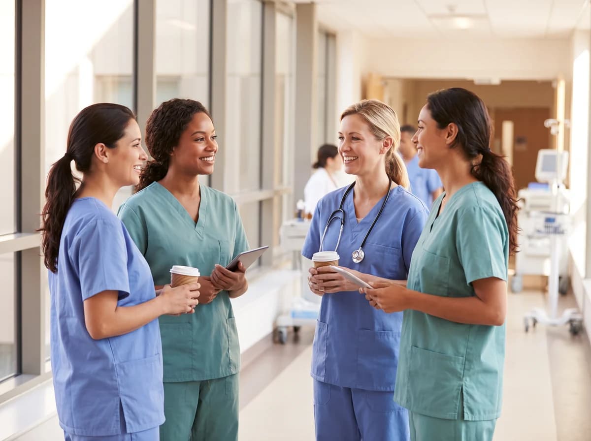 Focus Family Care healthcare staffing team of nurses and CNAs in a South Florida medical facility
