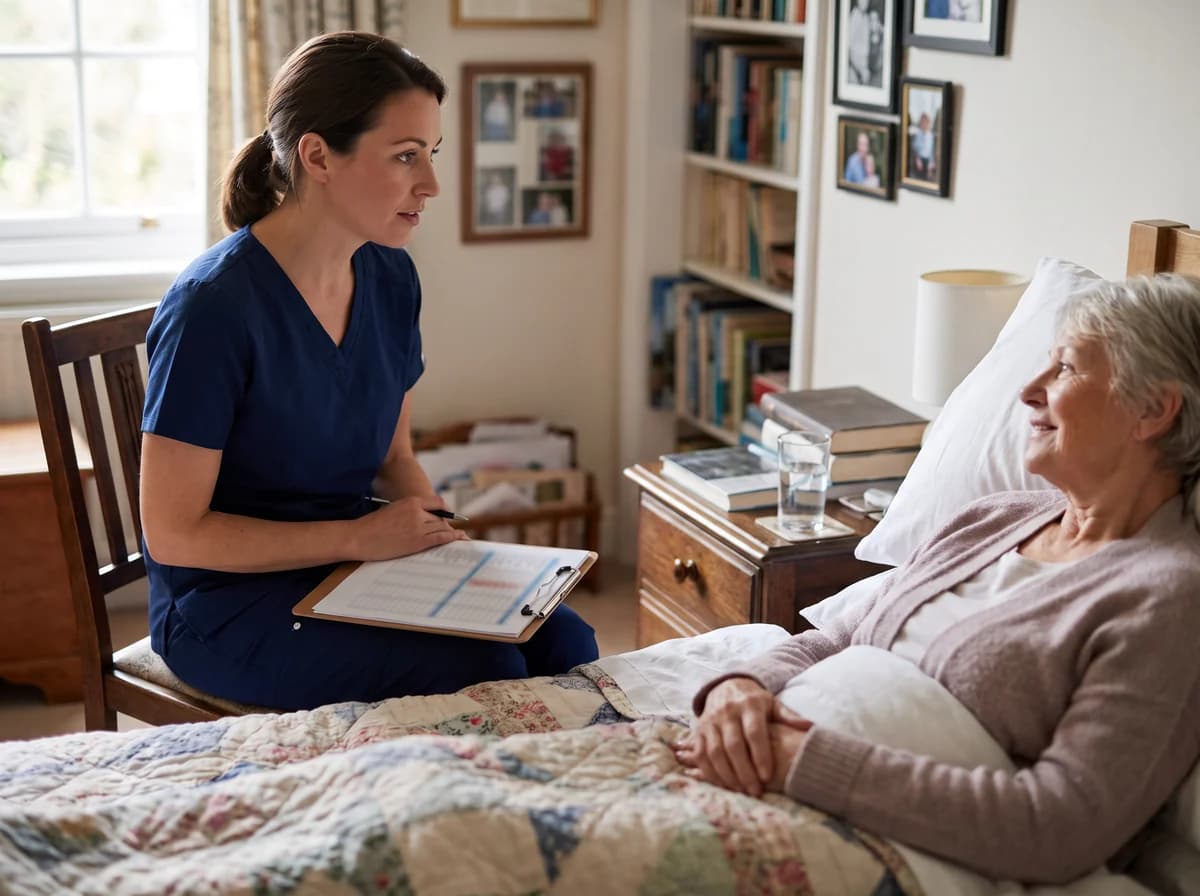 Focus Family Care private duty nurse providing one-on-one care to a patient at home