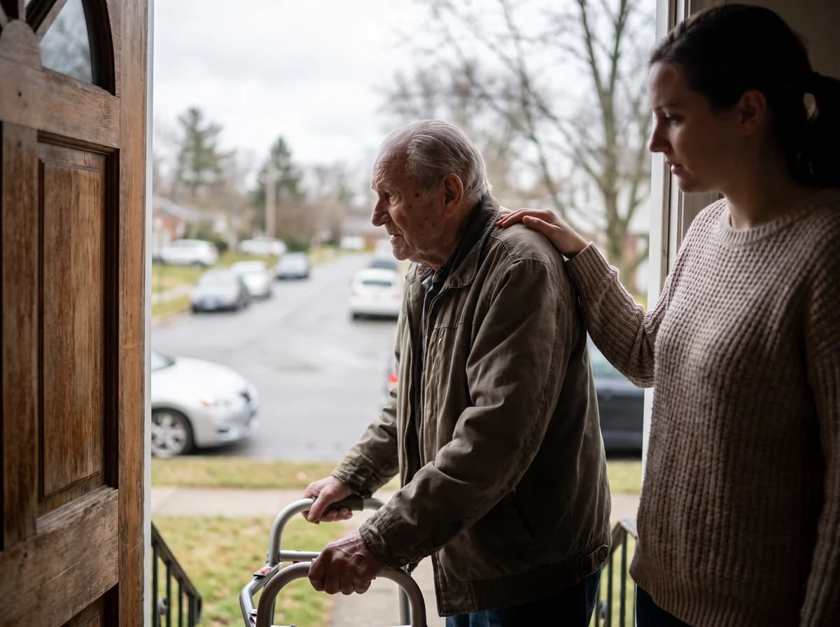 A homebound senior receiving skilled nursing care at home