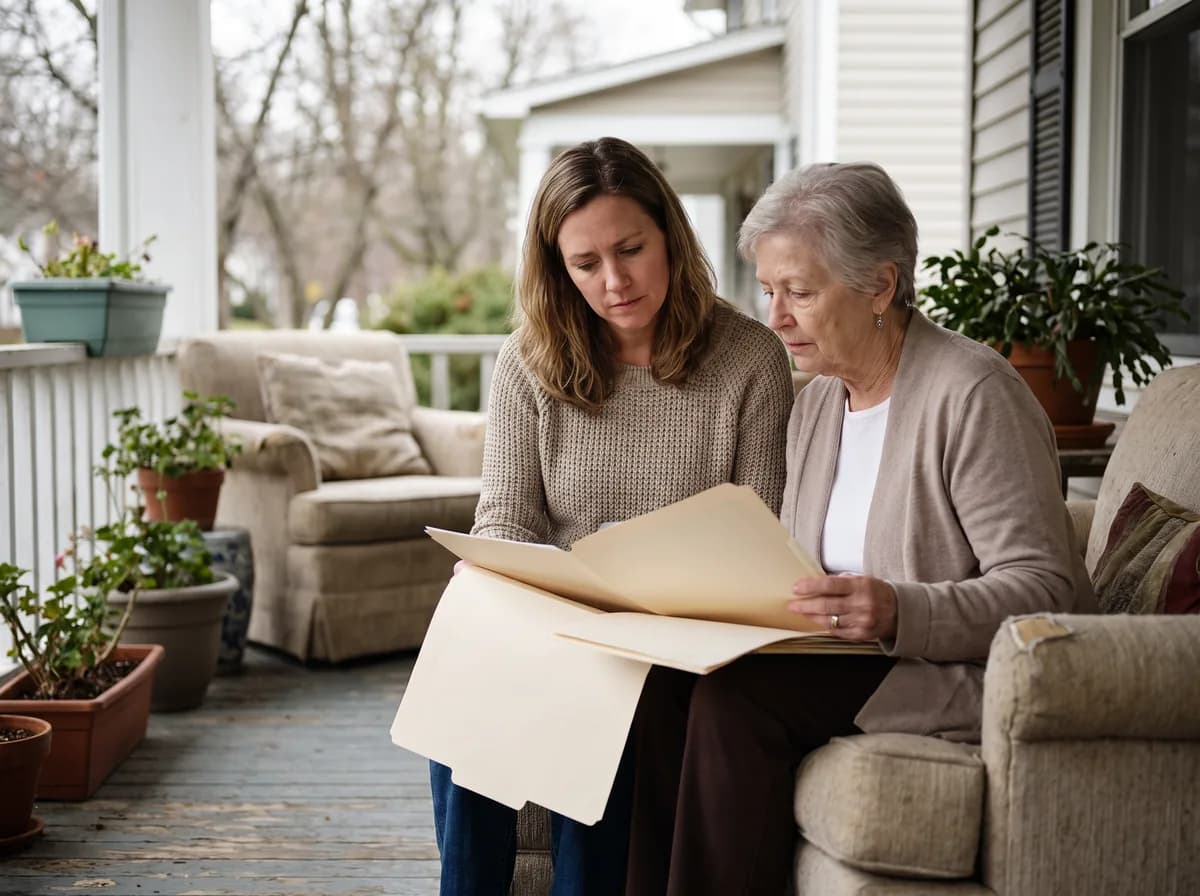 A family using long-term care insurance to arrange home care for a loved one