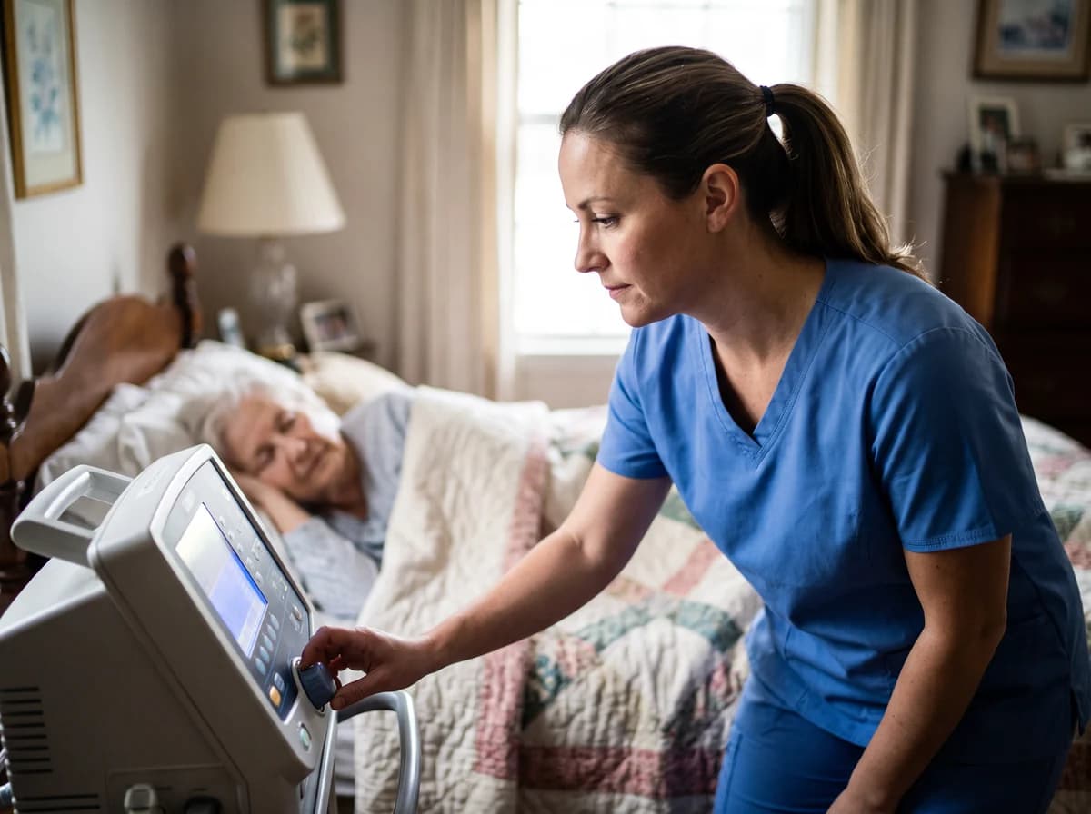 Focus Family Care private duty nurse caring for a client at home