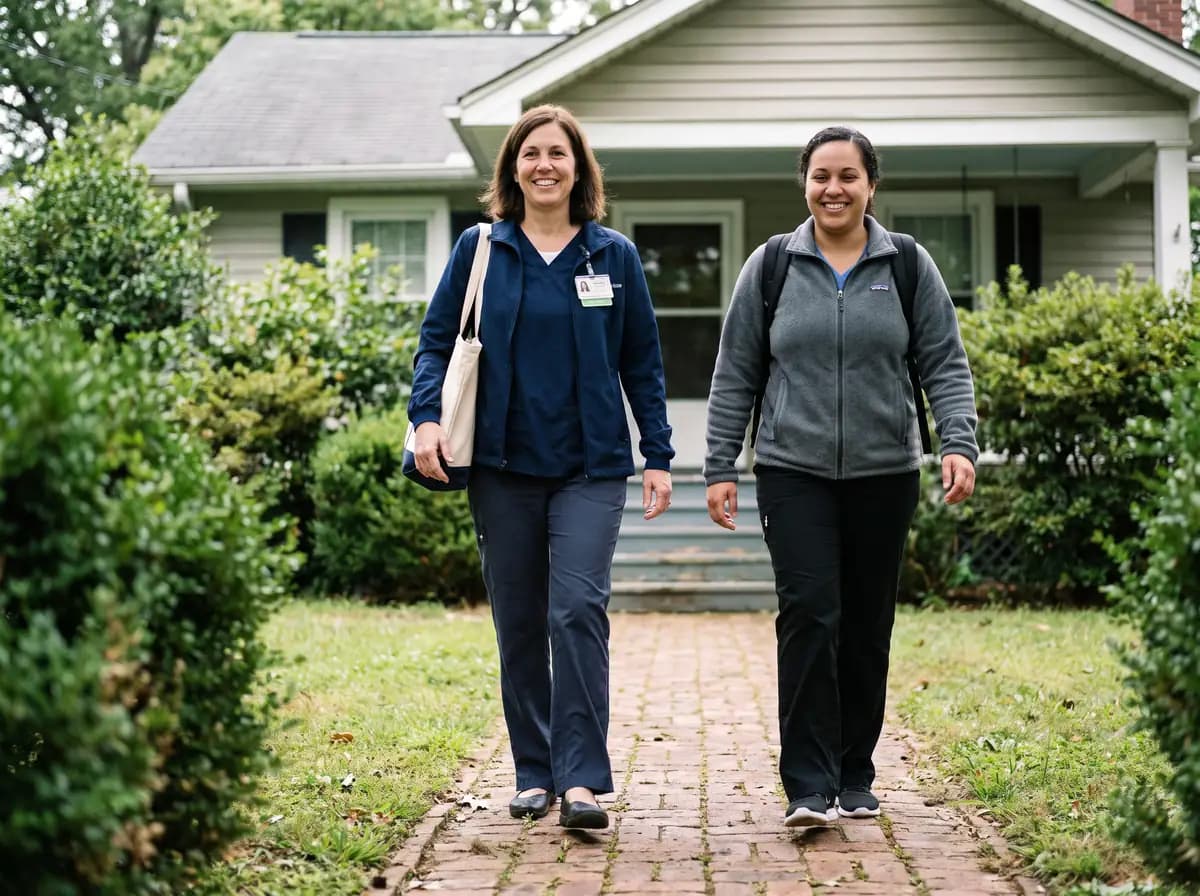Focus Family Care nurse providing home health care services to a senior client