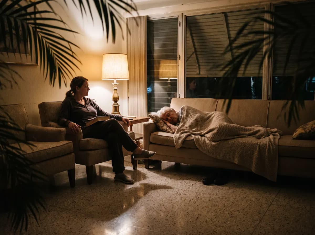 Focus Family Care caregiver providing around-the-clock care to a client at home in Miami, Florida