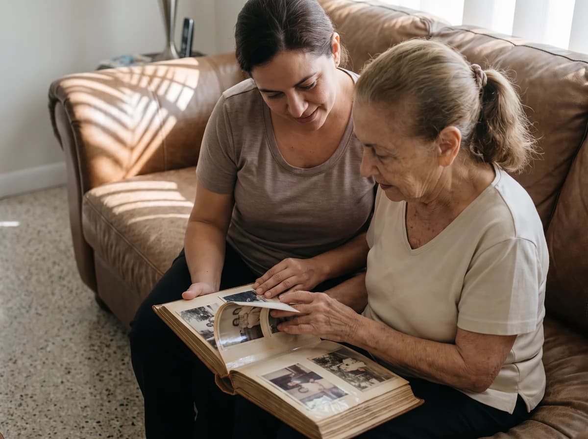 Focus Family Care caregiver providing memory care to a senior at home in Miami, Florida