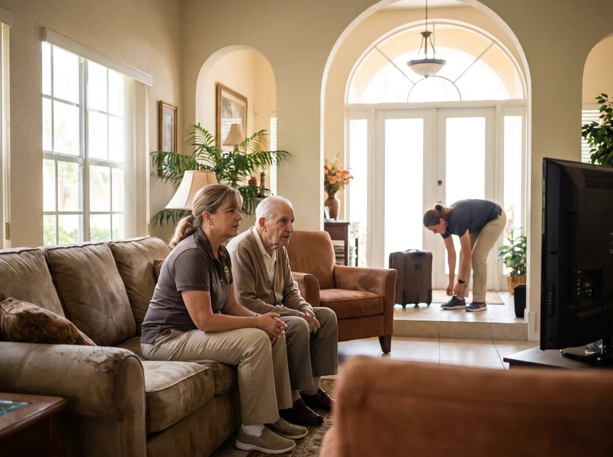 Focus Family Care companion caregiver spending time with a senior at home in Boca Raton, Florida