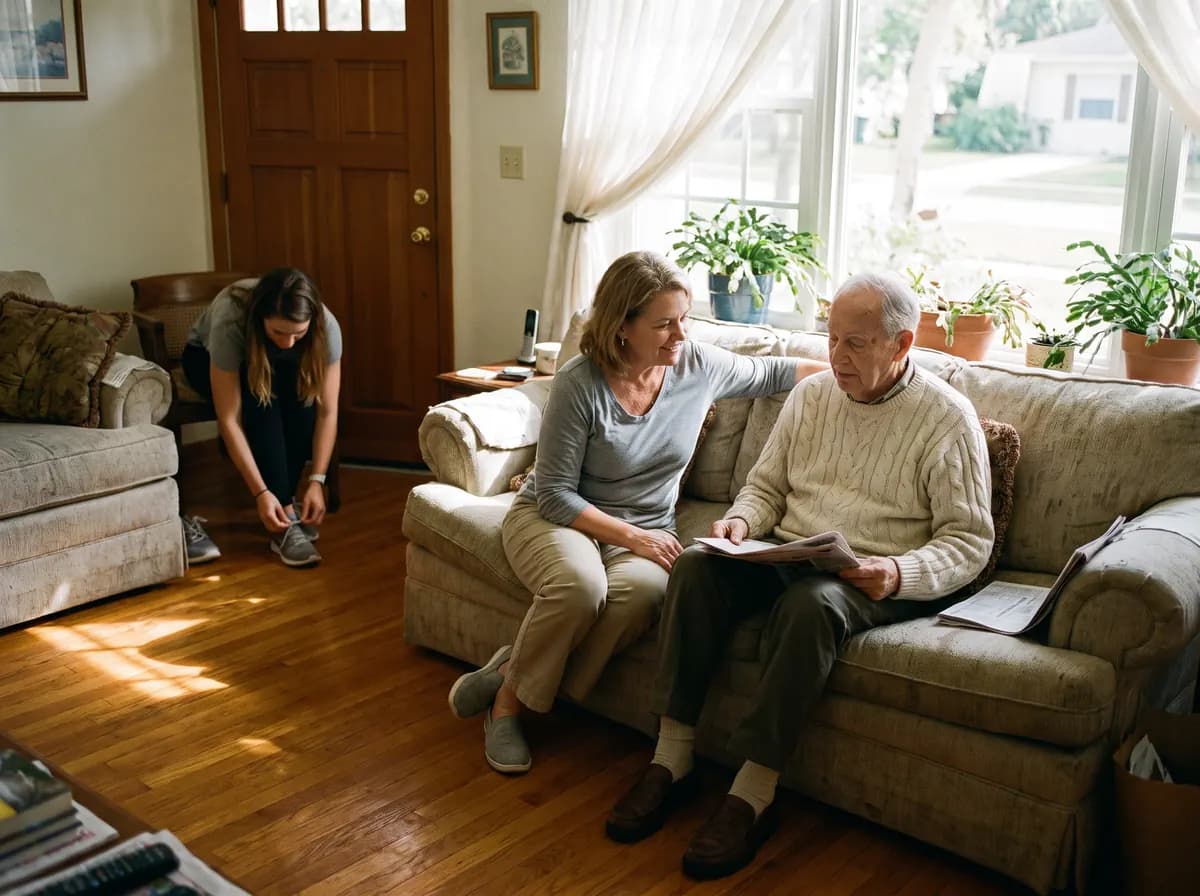 Focus Family Care companion caregiver spending time with a senior at home in Delray Beach, Florida