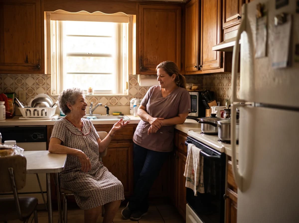 Focus Family Care nurse caring for a client at home in Hialeah, Florida