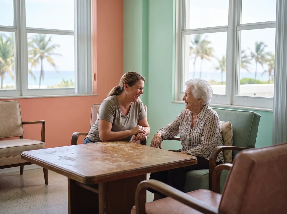 Focus Family Care nurse caring for a client at home in Miami Beach, Florida