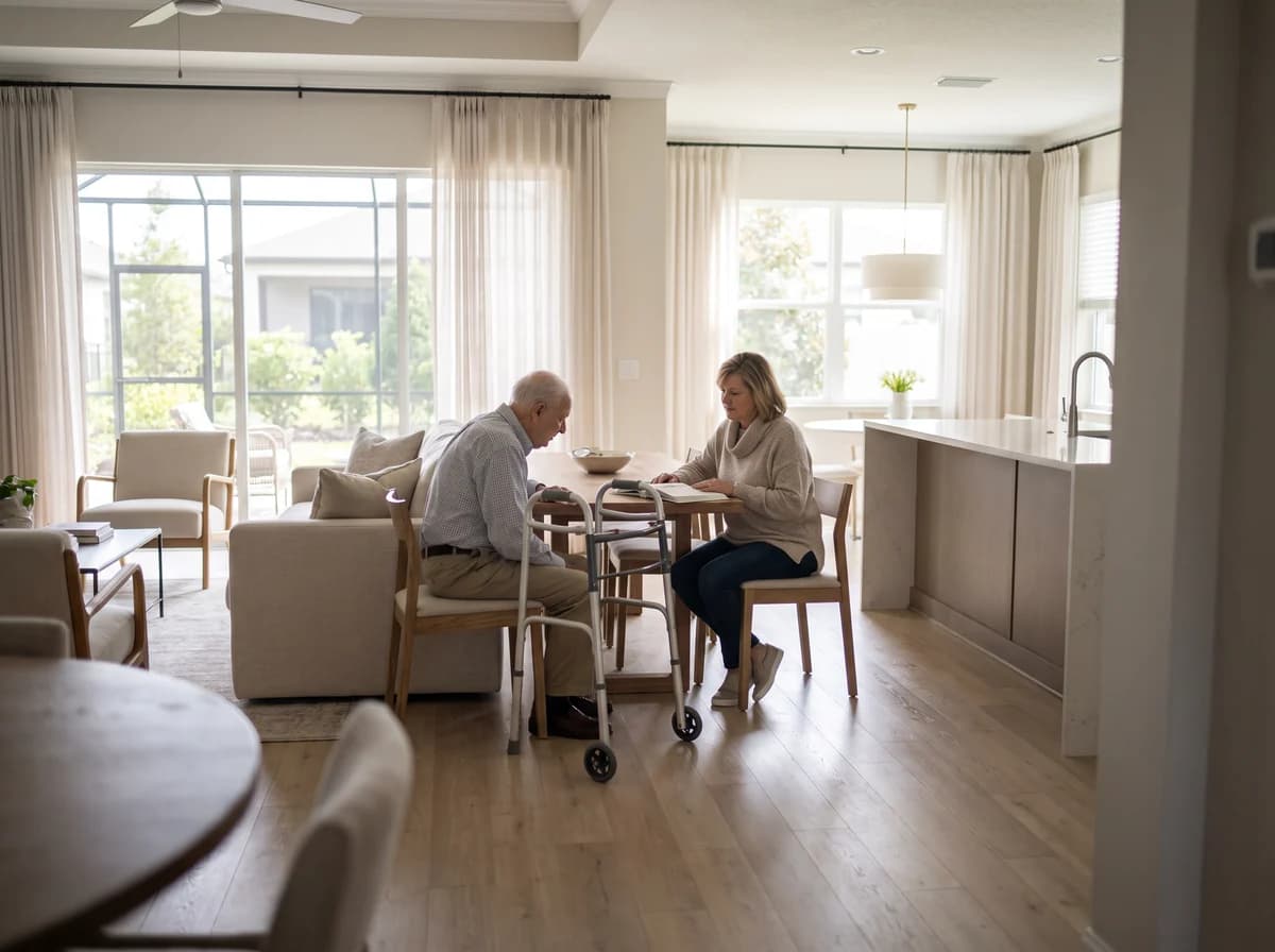 Focus Family Care nurse caring for a client at home in Tradition, Florida
