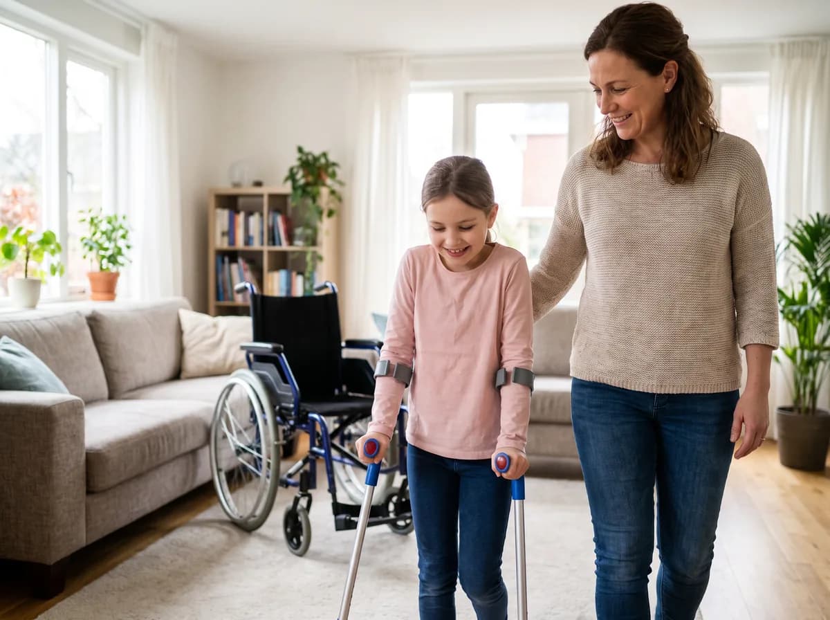 A pediatric nurse caring for a child with spina bifida at home