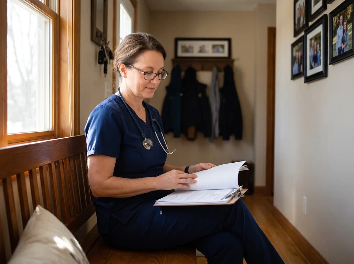 Focus Family Care nurse from a licensed Florida nurse registry caring for a client at home