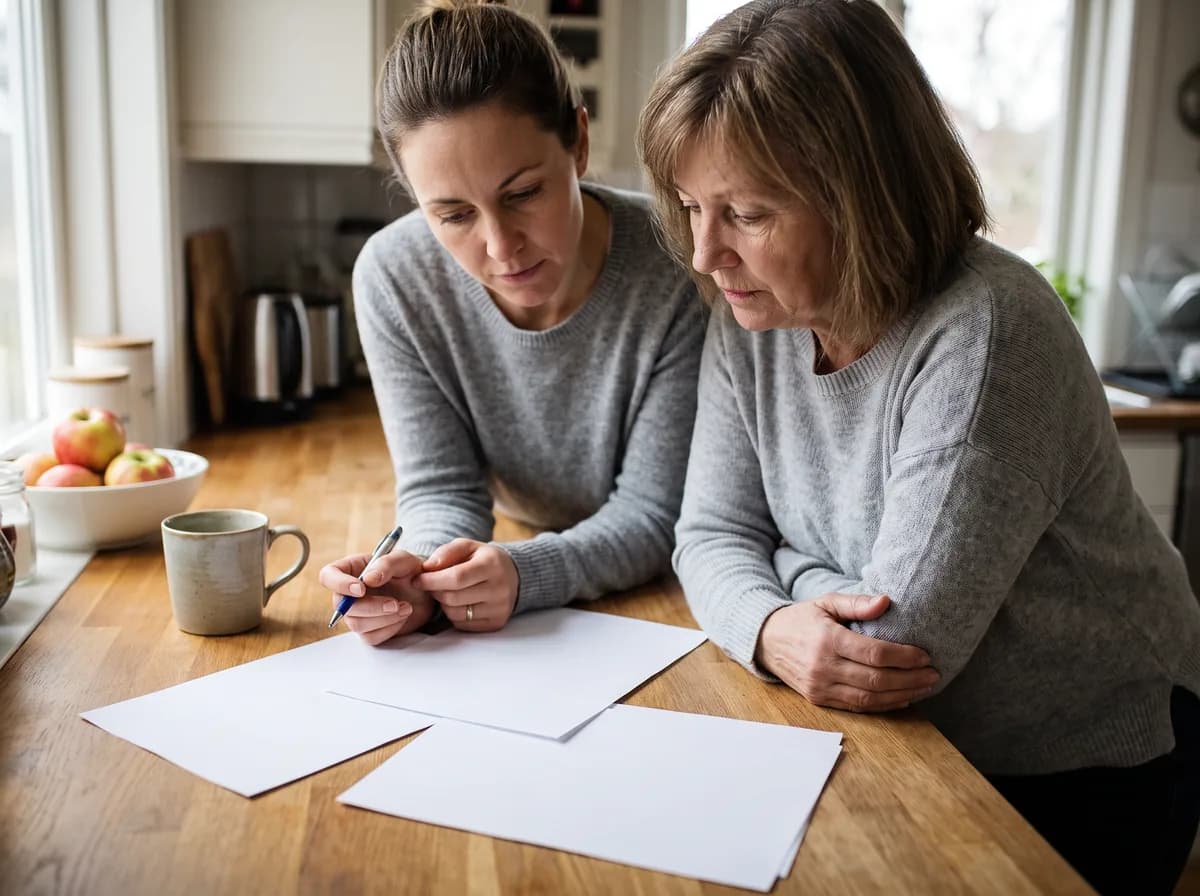 Focus Family Care caregiver providing privately arranged home care to a senior client